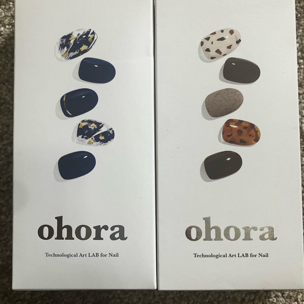 Nail Art Set - Blue and Brown